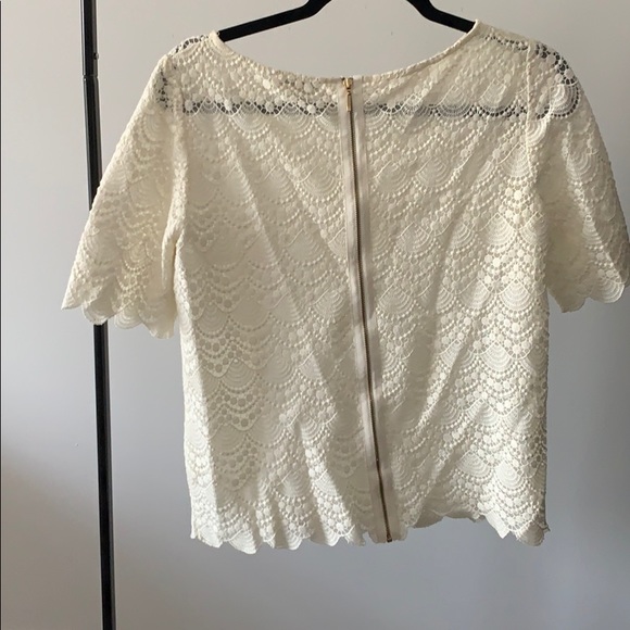 Club Monaco Eyelet Shirt | Zip up back - Picture 2 of 2